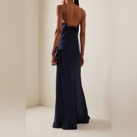 NWT Favorite Daughter Blackberry Dress in Navy Embroidered Maxi Slip Dress - Picture 9 of 16